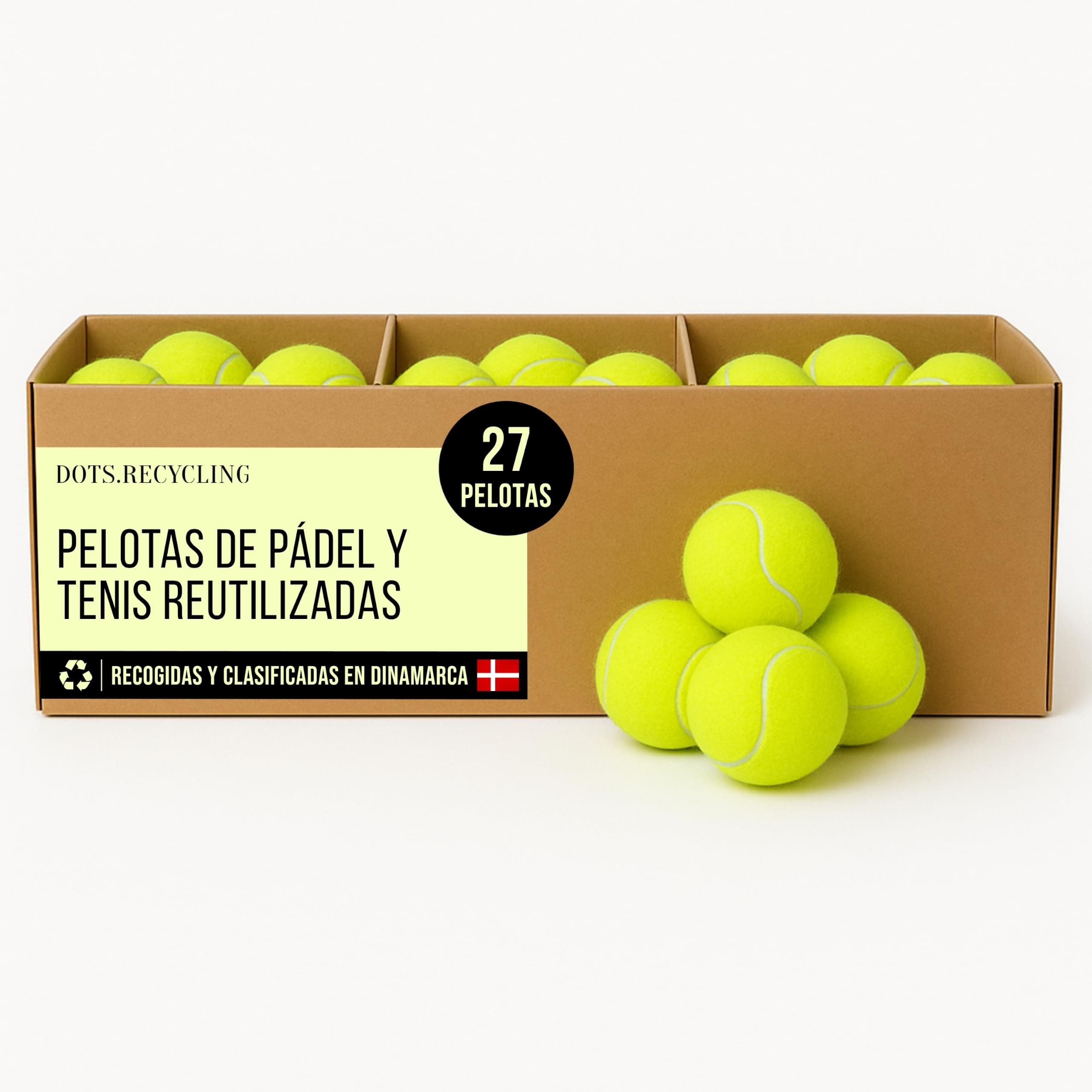 Dots.Recycling Bolas de Pádel Recicladas (72 unidades)