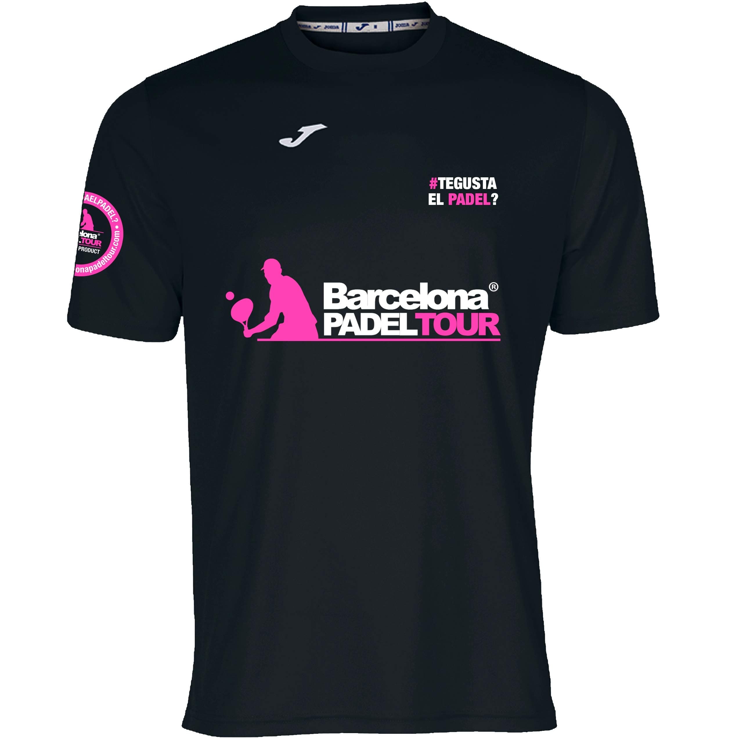 Barcelona Padel Tour Camiseta Técnica y Transpirable (negra)
